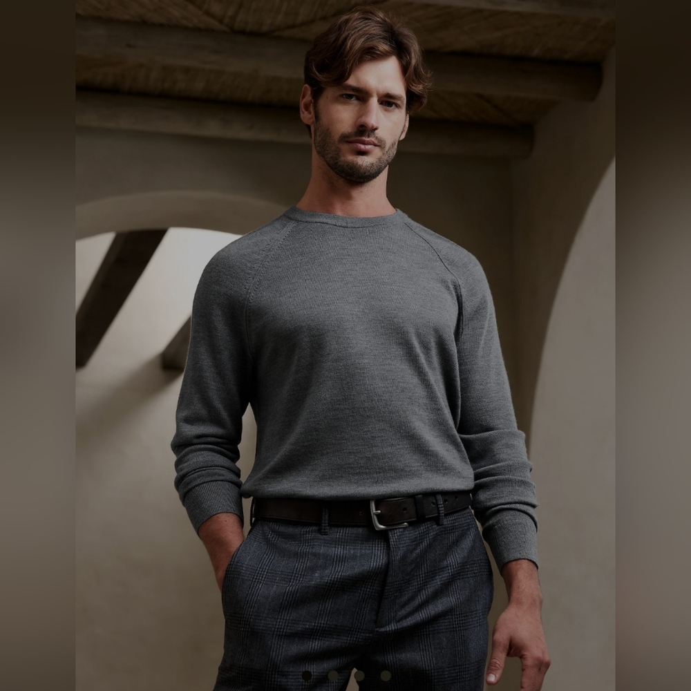 Banana Republic Italian Merino Crew Neck Sweater